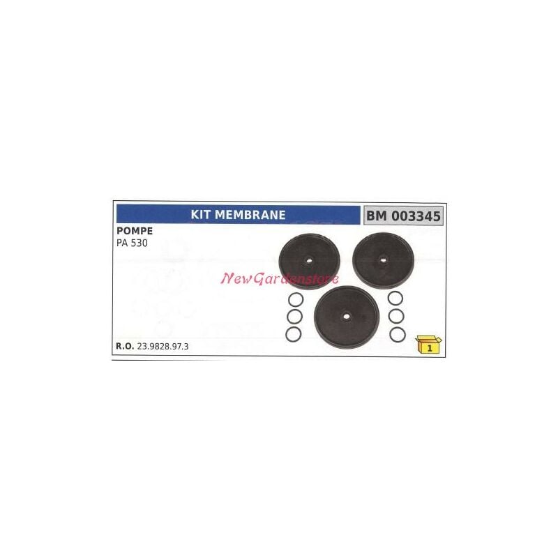 foto del prodotto kit membrana universale pompa bertolini pa 530 003345