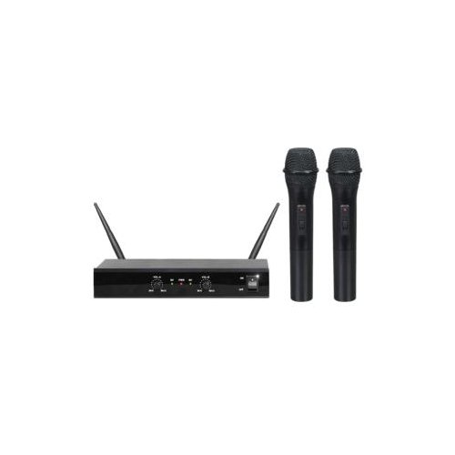 foto del prodotto kit microfoni karma set 5002 doppio radiomicrofono palmare uhf nero