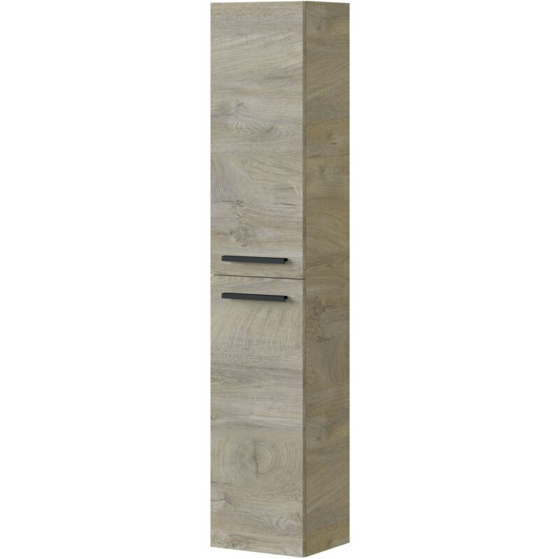 foto del prodotto kit mobile colonna sospesa 2 ante 150x30x25cm rovere alaska