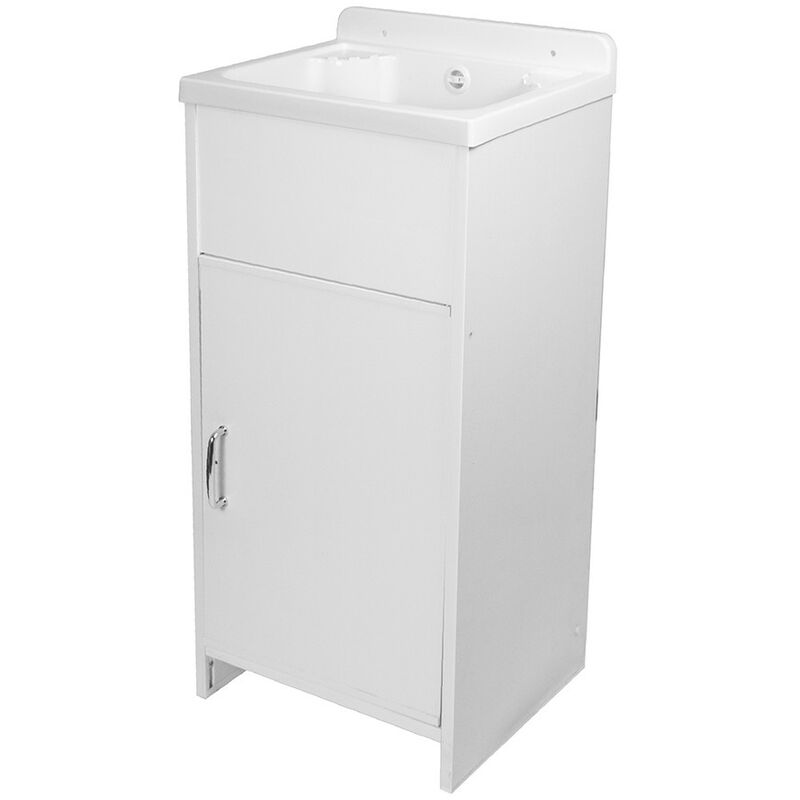 foto del prodotto kit mobile lavatoio in pvc antiacido, misure 42x34x80h