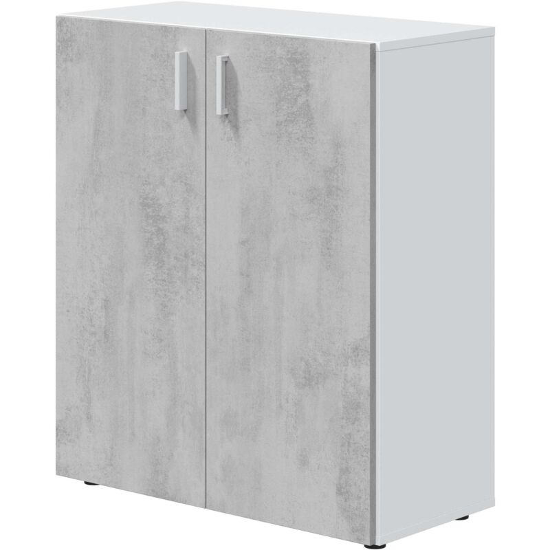foto del prodotto kit mobile multiuso 92x37xh80 cm bianco cemento