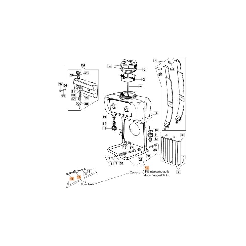foto del prodotto kit molle antivibranti atomizzatore modelli am150 am180 originale emak 365200172