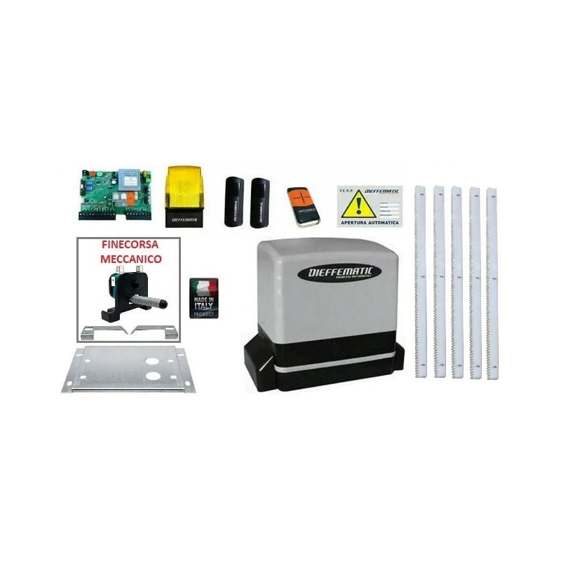foto del prodotto kit motore kv6 230 v automazione cancello scorrevole 5 mt cremagliera zincata