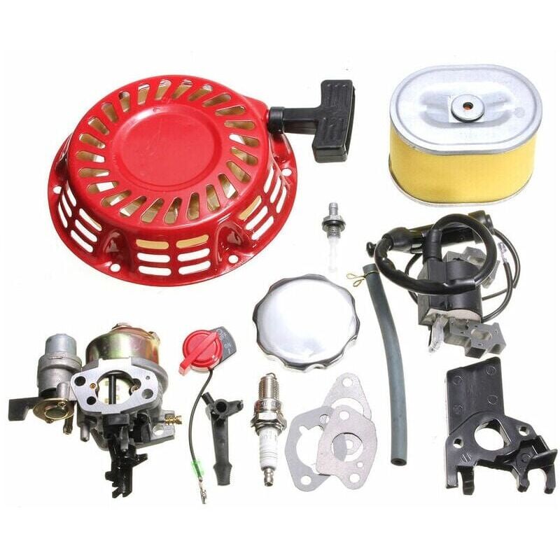 foto del prodotto kit motore per honda gx160 gx200 5,5 cv carburatore, avviamento a strappo, bobina di accensione, candela, filtro aria xvx