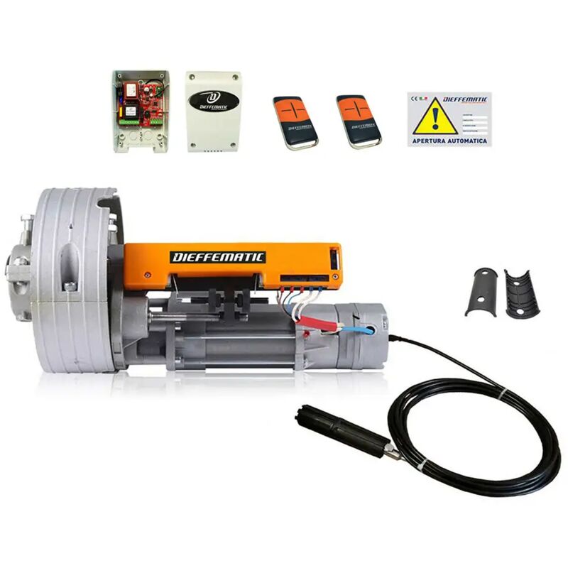 foto del prodotto kit motore per serrande avvolgibili dieffematic 140kg 200 60 con centralina 2 tx