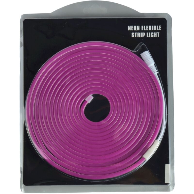 foto del prodotto kit neon 12v. tagliare ogni 2,5 cm. colore viola. 5 metri. 6x12 mm neon led flessibile jandei