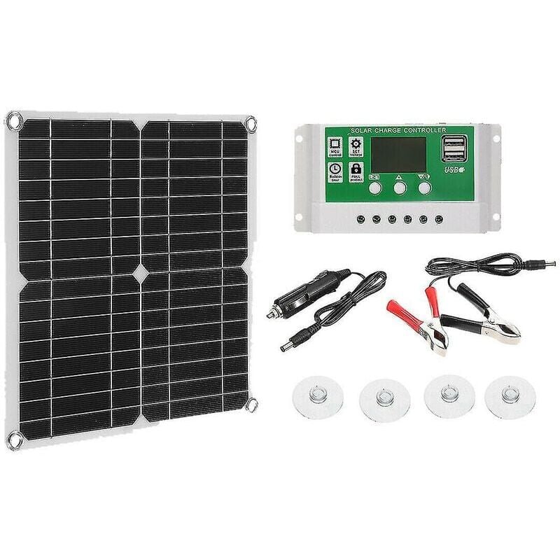foto del prodotto kit pannello solare 40w 60a 12v caricabatterie con controllerbejoey