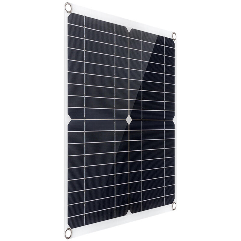 foto del prodotto kit pannello solare flessibile portatile da 300 w in silicio monocristallino con controller 40 a doppia porta di ricarica usb dc5521 interfaccia