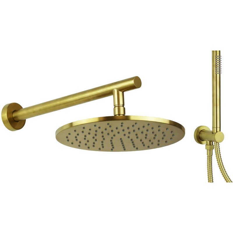 foto del prodotto kit per doccia in ottone colore oro spazzolato paini 53pj441fttas oro spazzolato