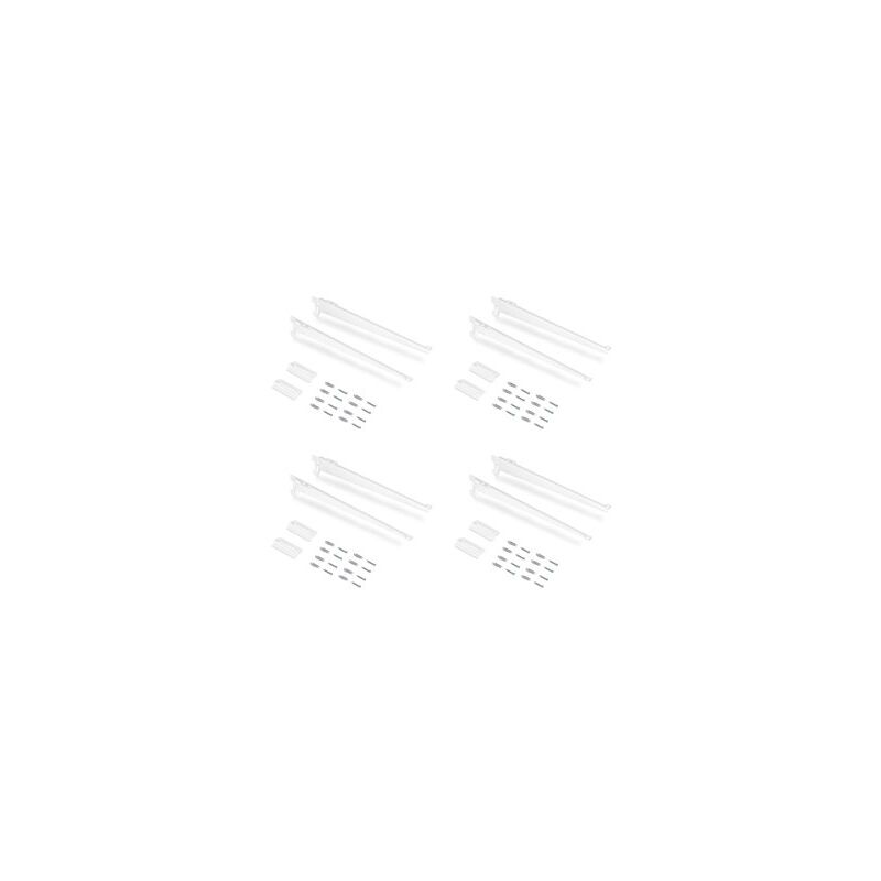 foto del prodotto kit per fissaggio mensole 280 mm in acciaio emuca bianco