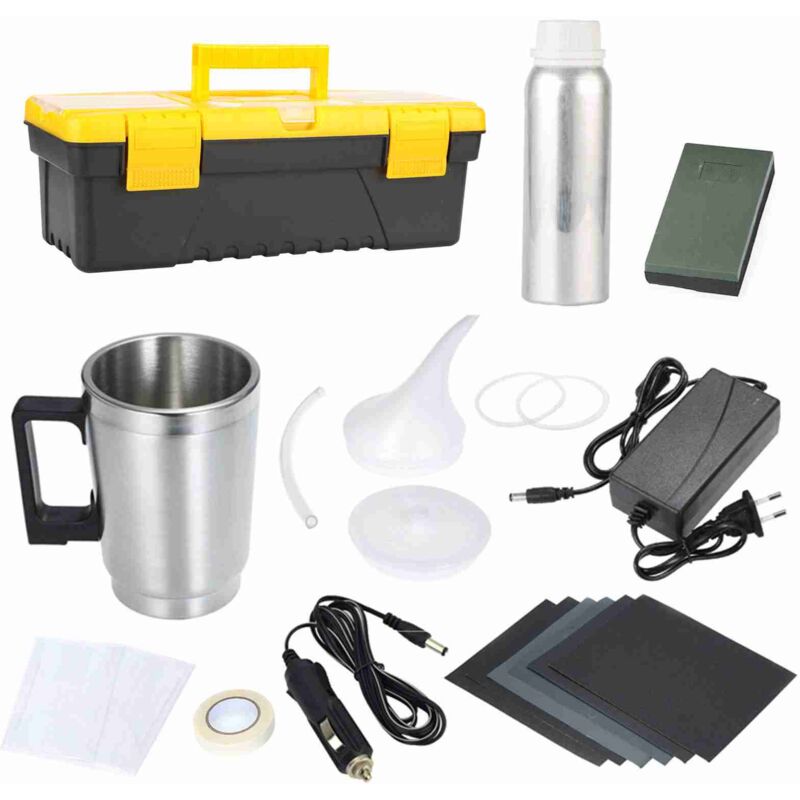 foto del prodotto kit per il restauro dei fari kit per la riparazione e la lucidatura dei fari dell auto per rimuovere graffi e ingiallimento dai fari