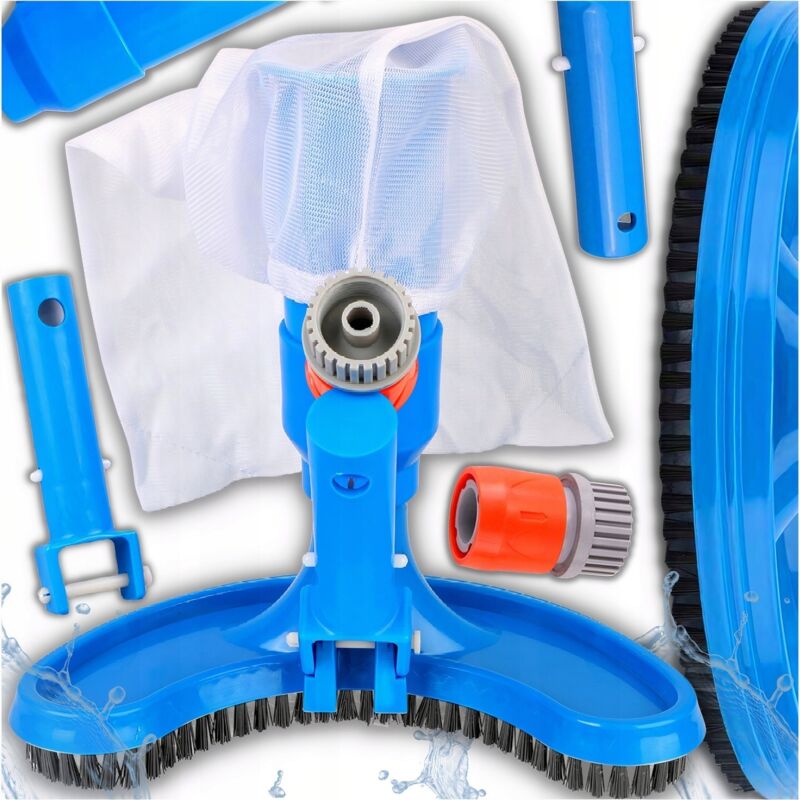 foto del prodotto kit per la pulizia del fondo della piscina con aspirapolvere