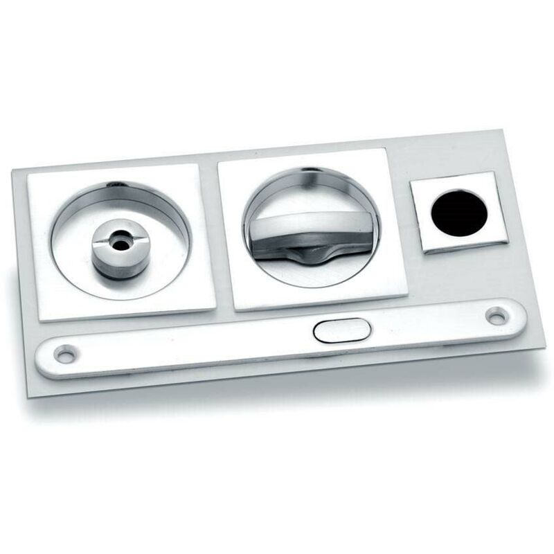 foto del prodotto kit per porte scorrevoli scrigno mod. quadrato cromo satinato