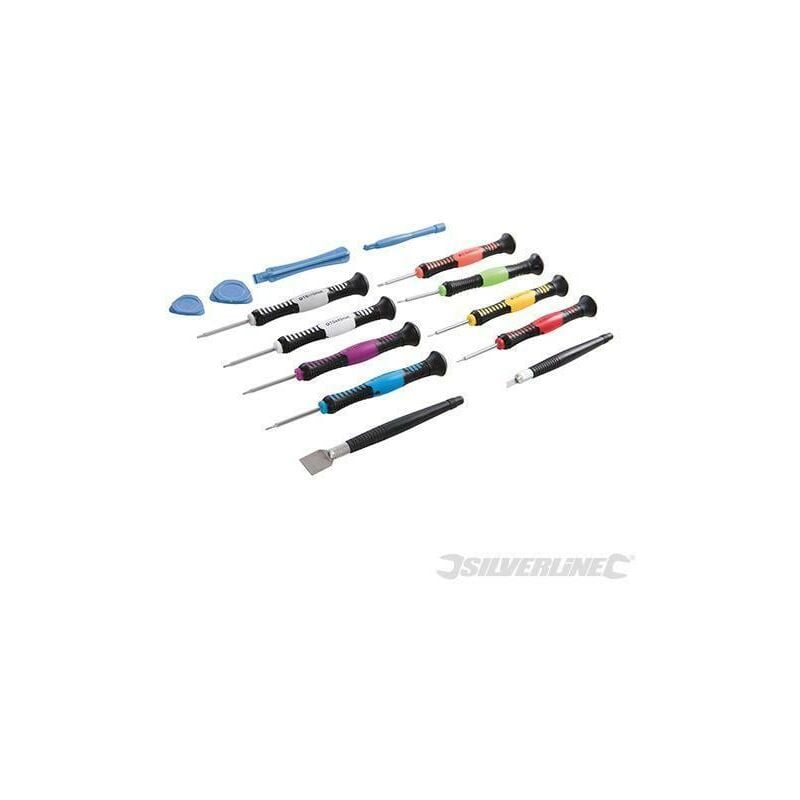 foto del prodotto kit per riparazione di tablet e telefoni 16pezzi silverline