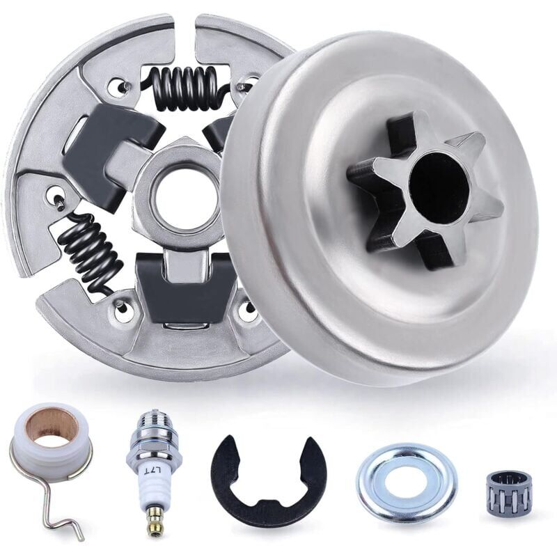 foto del prodotto kit pignon et embrayage 3 8 pour stihl 017 018 ms170 ms180 021 023 025 ms210 ms230 ms250, pignon tambour d embrayage roulement rondelle 