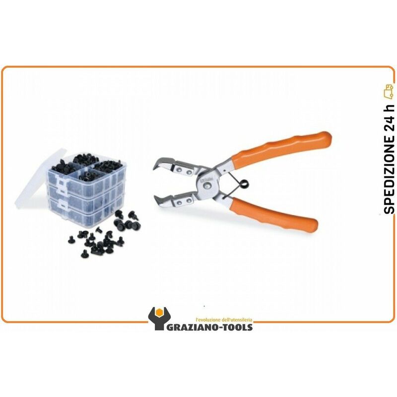 foto del prodotto kit pinze per pioli con assortimento clips in plastica. beta 1478 k3