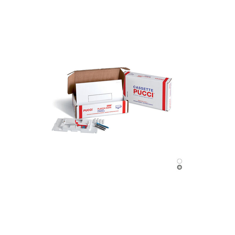 foto del prodotto kit placca sara sp. 12 mm per cassette pucci dal 1992 al 2010 bianco pucci