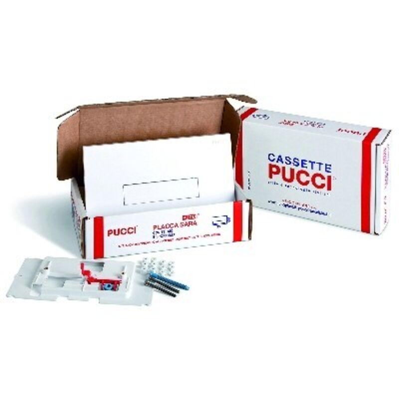 foto del prodotto kit placca sara sp. 12 mm per cassette pucci dal 1992 al 2010 cromo