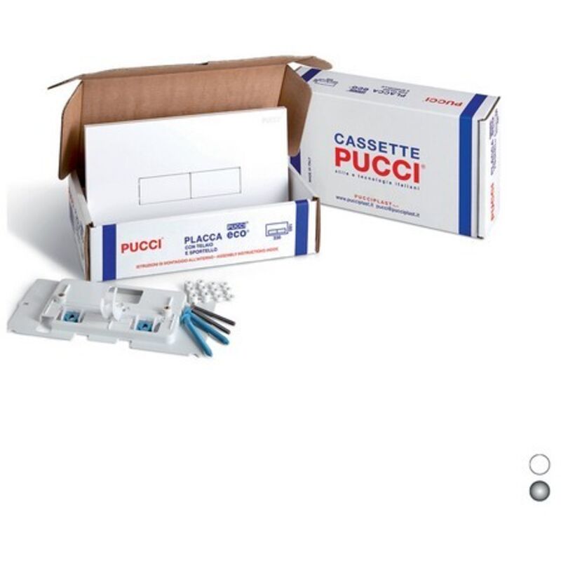 foto del prodotto kit placche eco sp. 12 mm per cassette pucci dal 1992 al 2010 bianco