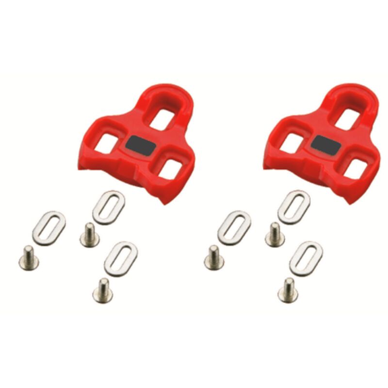 foto del prodotto kit placchette rosse 9 compatibili look keo per pedali bici corsa tacchette sgancio ecovelo