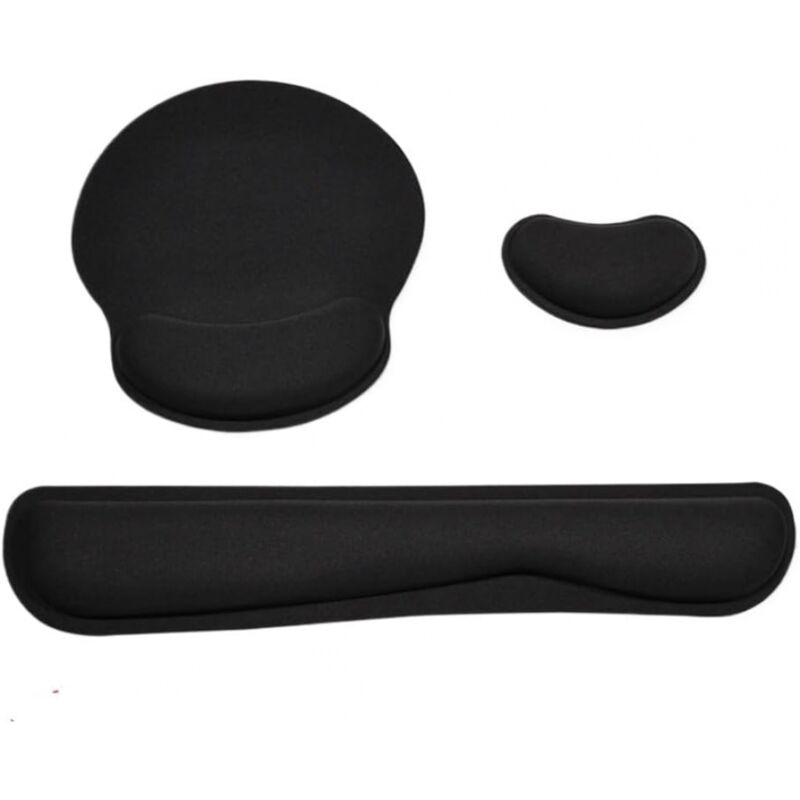 foto del prodotto kit poggiapolsi per tastiera, tappetino ergonomico per mouse con poggiapolsi antiscivolo, tappetino per mouse in memory foam per computer e laptop