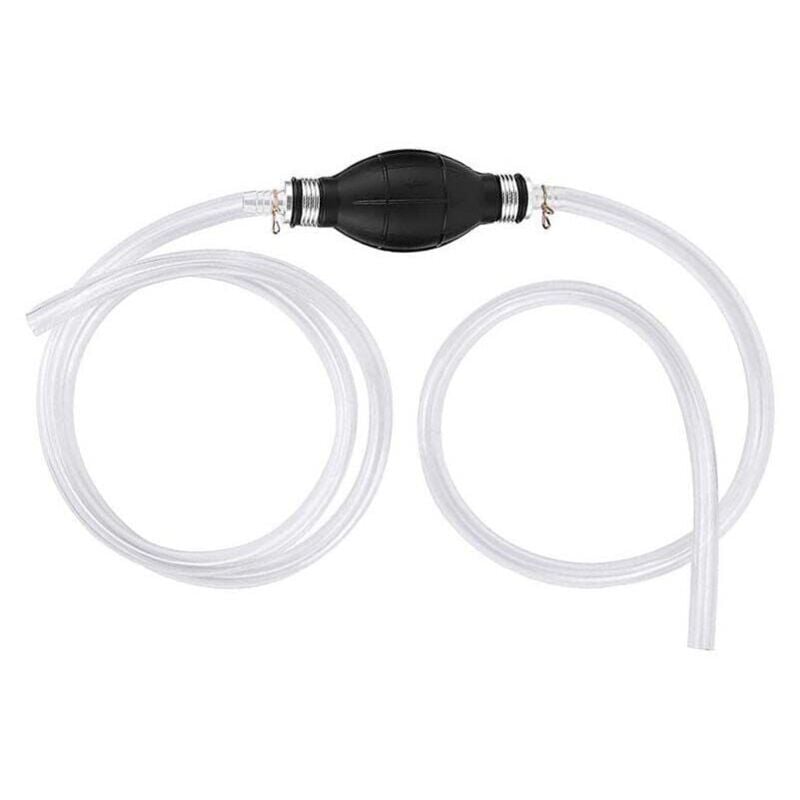 foto del prodotto kit pompa a sifone per trasferimento carburante da 2 m, pompa a sifone manuale portatile ad alta portata, 2 tubi in pvc 1,2 m 0,8 m per il
