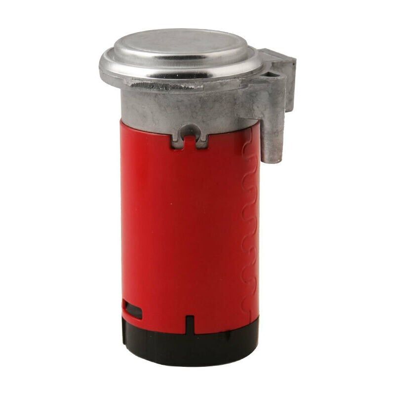 foto del prodotto kit pompa aria compressore d aria rosso 12v, clacson elettrico con tubo motore elettromagnetico, utilizzato per tromba super forte per sostituire il