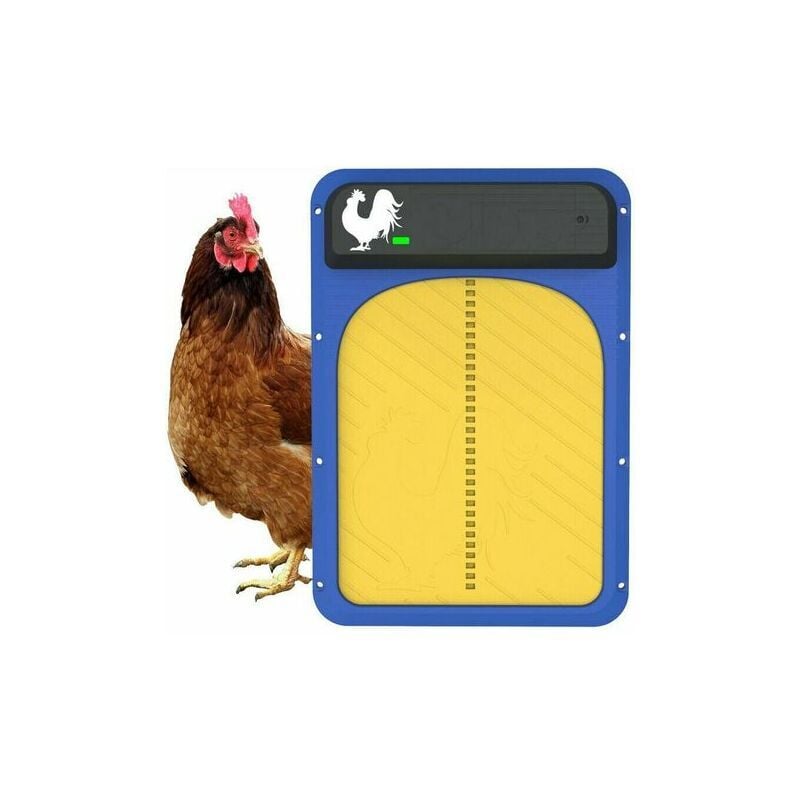 foto del prodotto kit porta automatica per pollaio a batteria con sensore di luce impermeabile e conveniente set di 2 dimensioni 35x24x4,3 cm