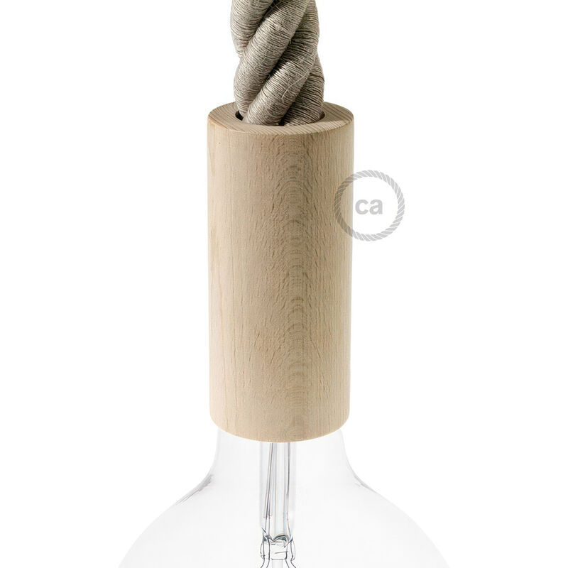 foto del prodotto kit portalampada e27 in legno per cordone 3xl