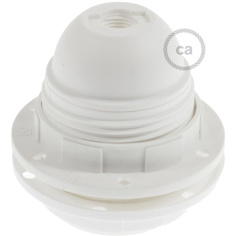 foto del prodotto kit portalampada e27 in termoplastica con doppia ghiera per paralume