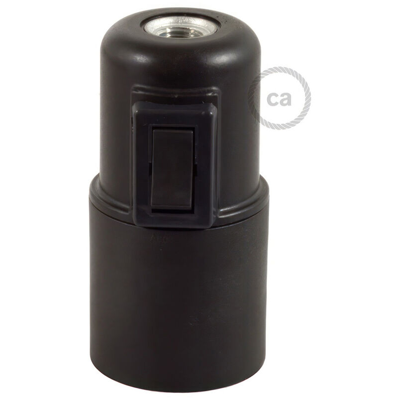foto del prodotto kit portalampada e27 in termoplastica con interruttore