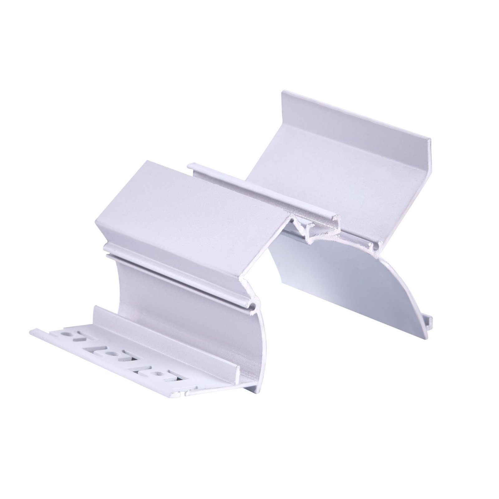 foto del prodotto kit profilo alluminio completo da 2 metri per striscia led, da cartongesso illuminazione indiritta, dimensione 90x57.7mm, larghezza interna 20mm, 811g/m, copertura opale, tappi chiusura e clip fissaggio incluso