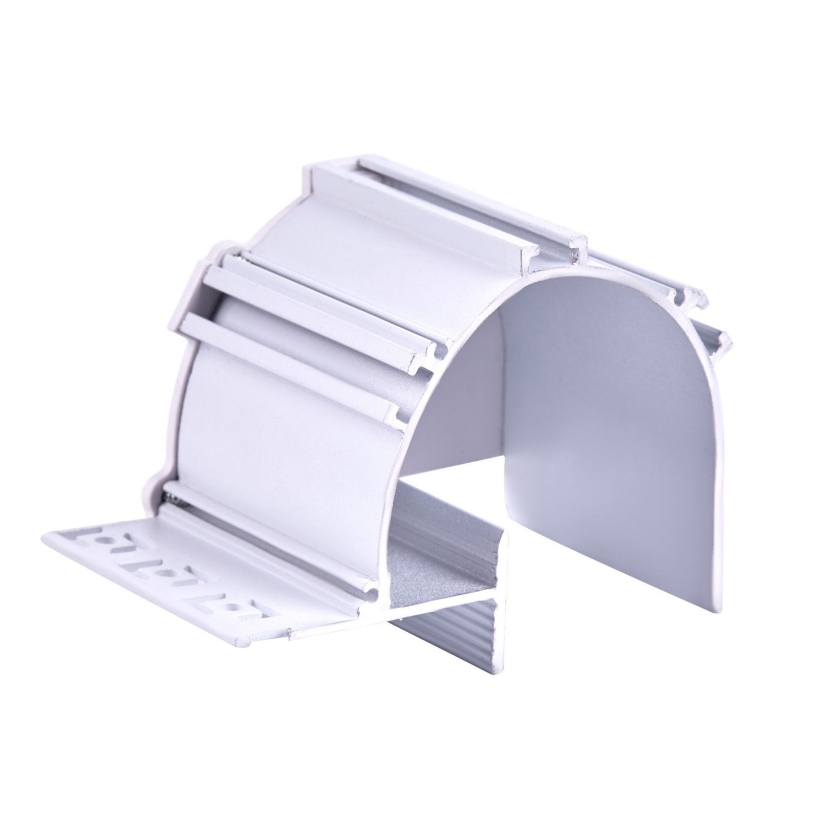 foto del prodotto kit profilo alluminio completo da 2 metri per striscia led, da cartongesso illuminazione indiritta, dimensione 95.5x70.1mm, larghezza interna 20mm, 1333g/m, copertura opale, tappi chiusura e clip fissaggio incluso