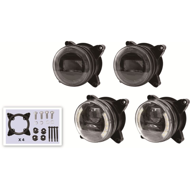foto del prodotto kit proiettori a led compatibili con fendt, massey ferguson, claas, renault, valmet valtra,..