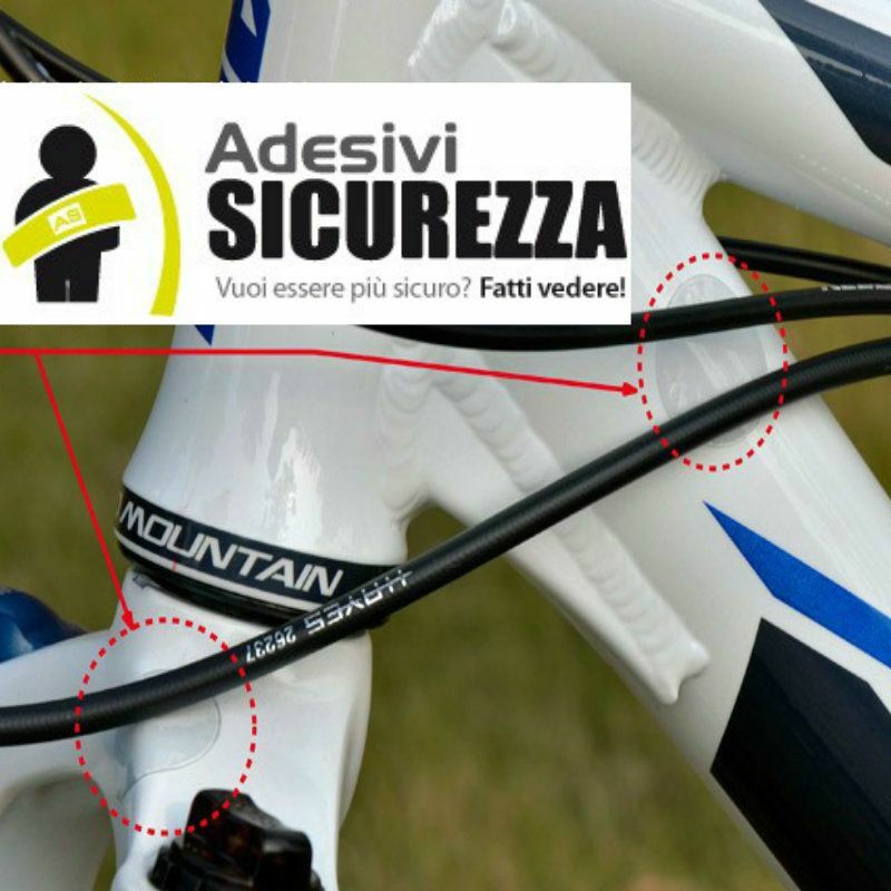 foto del prodotto kit protezione trasparente da sfregamento cavi telaio bici materiale 3m