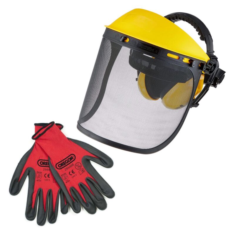 foto del prodotto kit protezione viso per lavori forestali e di giardinaggio visiera protezioni auricolari oregon 581188