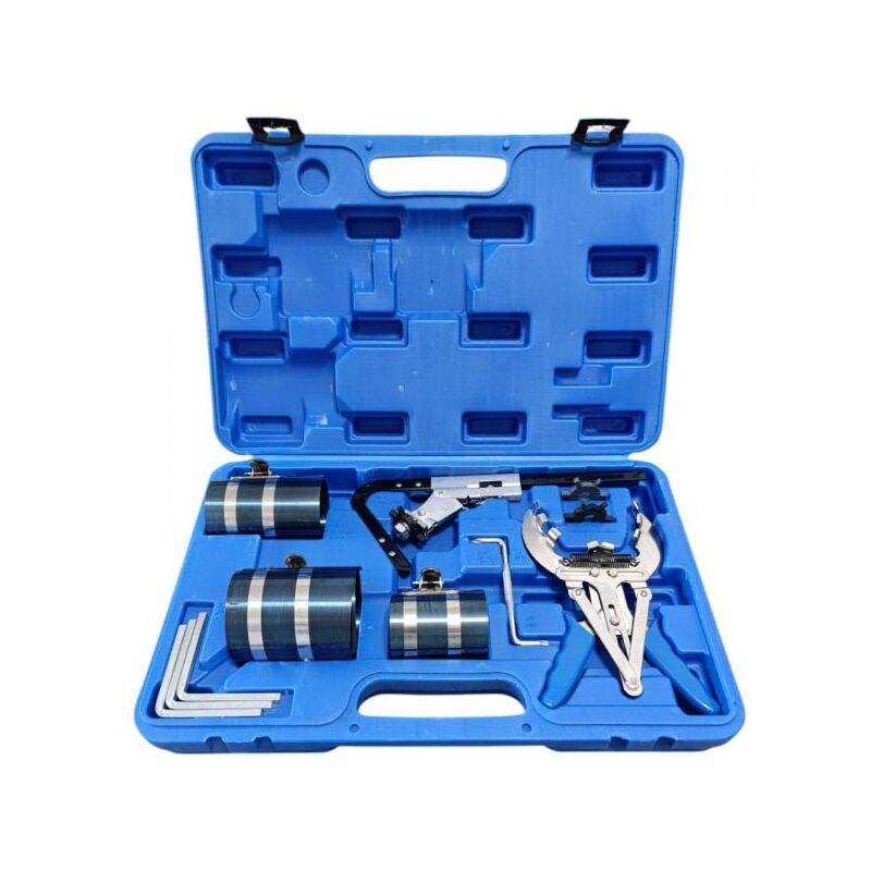 foto del prodotto kit pulizia sede fasce pistoni, kit comprimi fasce elastiche, pinza per fasce
