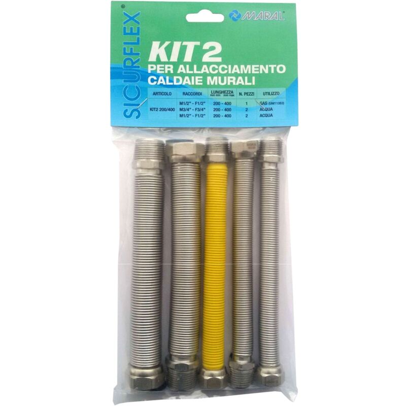 foto del prodotto kit raccordo inox estensibile 1 2 per caldaia kit2