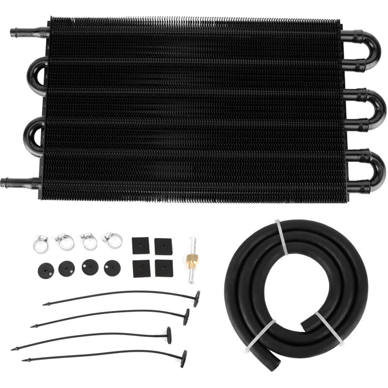 foto del prodotto kit radiatore olio motore con trasmissione a 6 file radiatore di raffreddamento remoto universale in alluminio eosnow