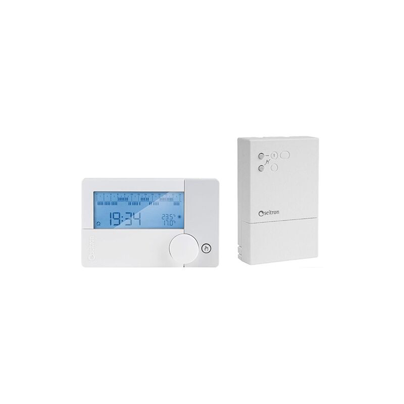 foto del prodotto kit radio cronotermostato ricevitore bianco