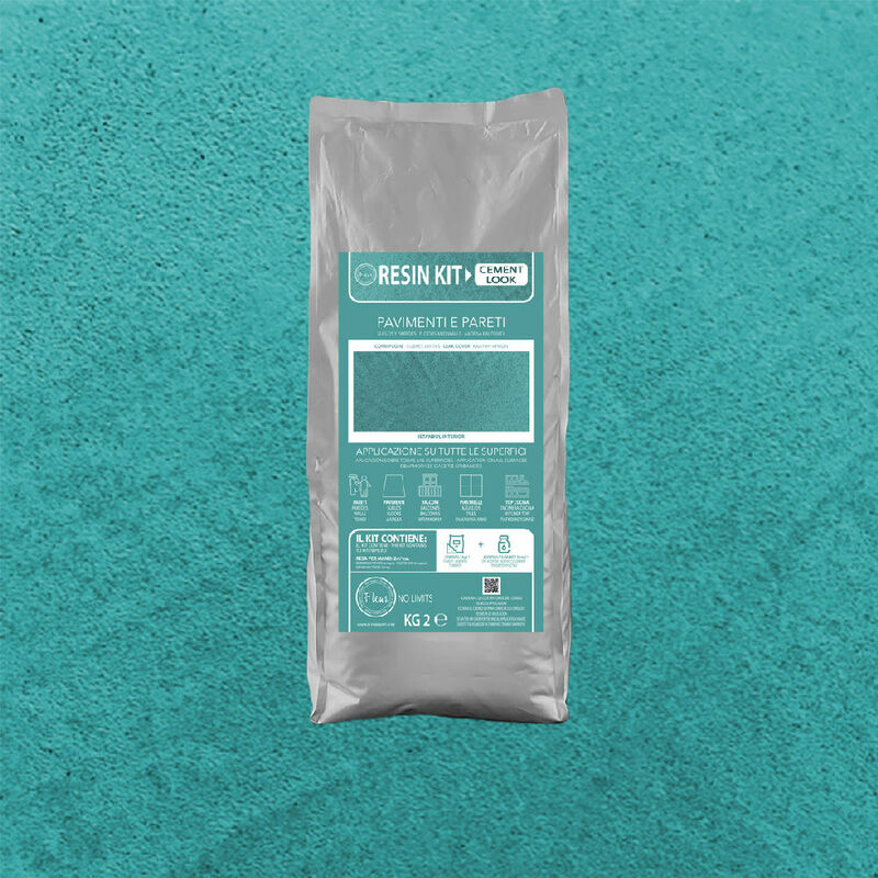foto del prodotto kit resina cemento fleur in polvere per pavimenti pareti piastrelle formato 2 kg colore istanbul interior