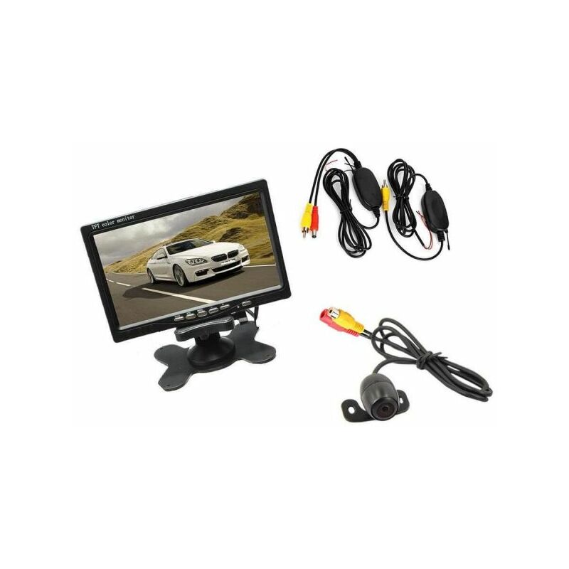 foto del prodotto kit retromarcia wireless telecamera per camper, auto, rimorchi monitor lcd 7 