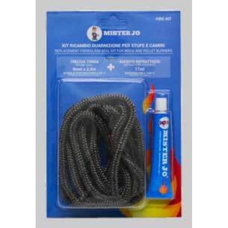 foto del prodotto kit ricambio treccia tonda con silicone adesivo per alte temperature mm.10x2,5 mt.