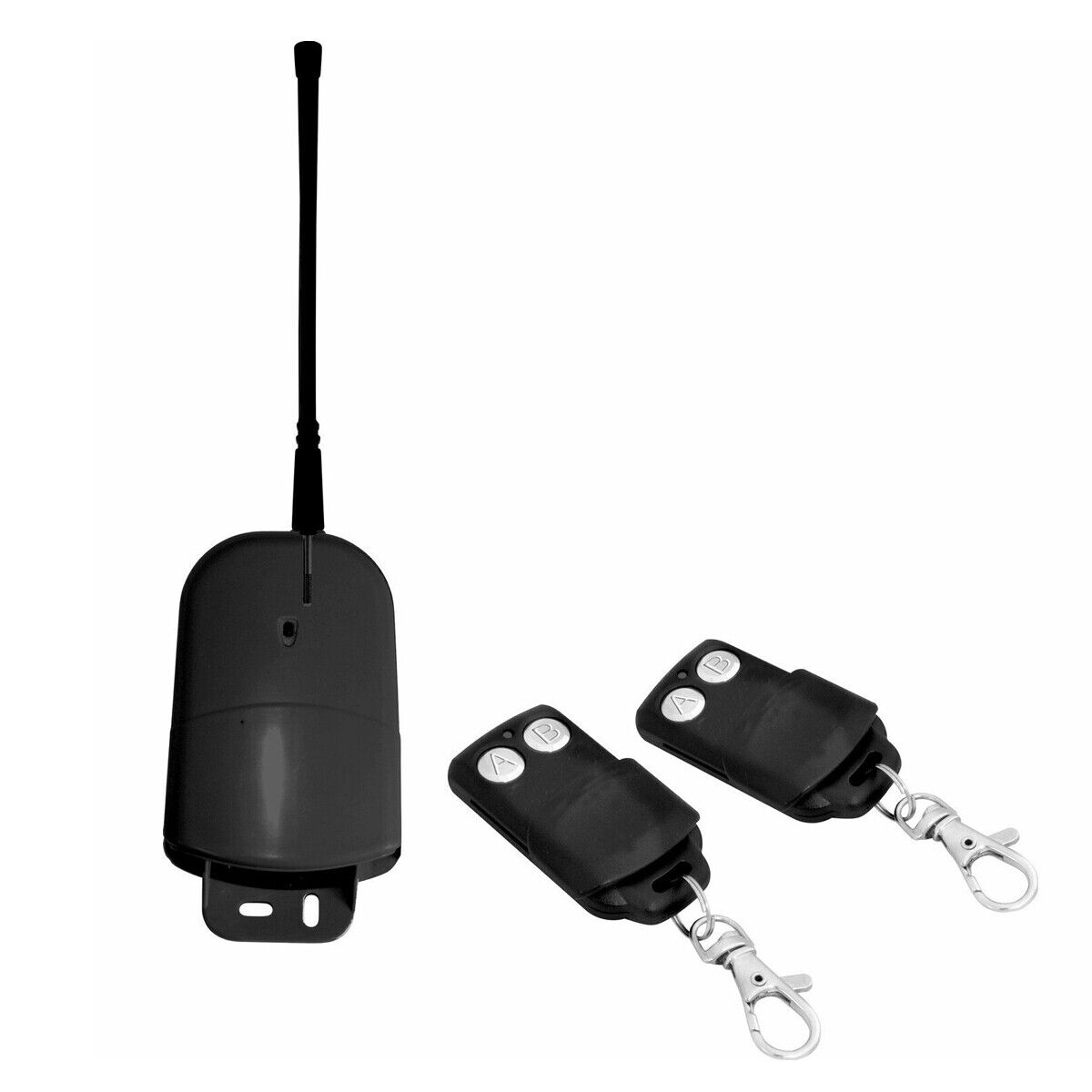 foto del prodotto kit ricevitore 2 telecomandi universale radiocomando 433mhz radio cancelli luci