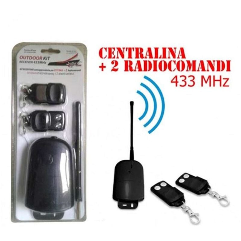 foto del prodotto kit ricevitore da esterno 433mhz 2 telecomandi jj js 084 1 