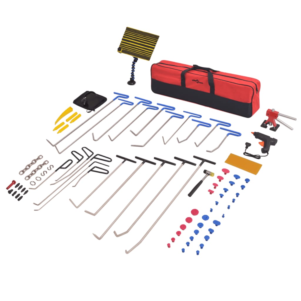 foto del prodotto kit rimozione ammaccature senza vernice 87 parti in acciaio inox attrezzi officina garage 02 0004004