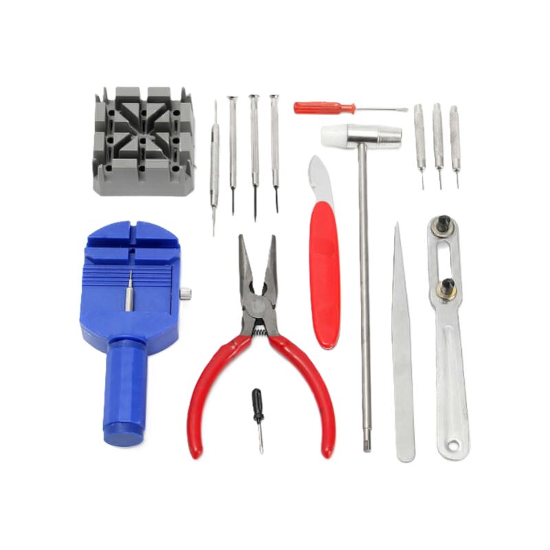 foto del prodotto kit ripara orologi orologio apricasse toglimaglie set cacciaviti per riparazioni