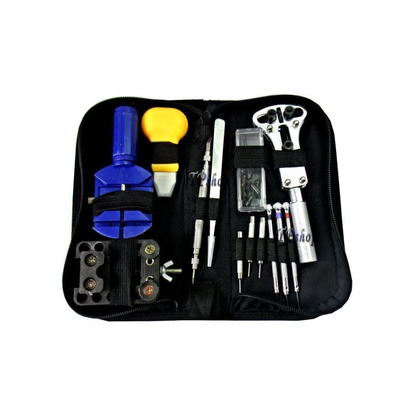 foto del prodotto kit riparazione manutenzione ripara orologi apricasse maglie borsello 13pz