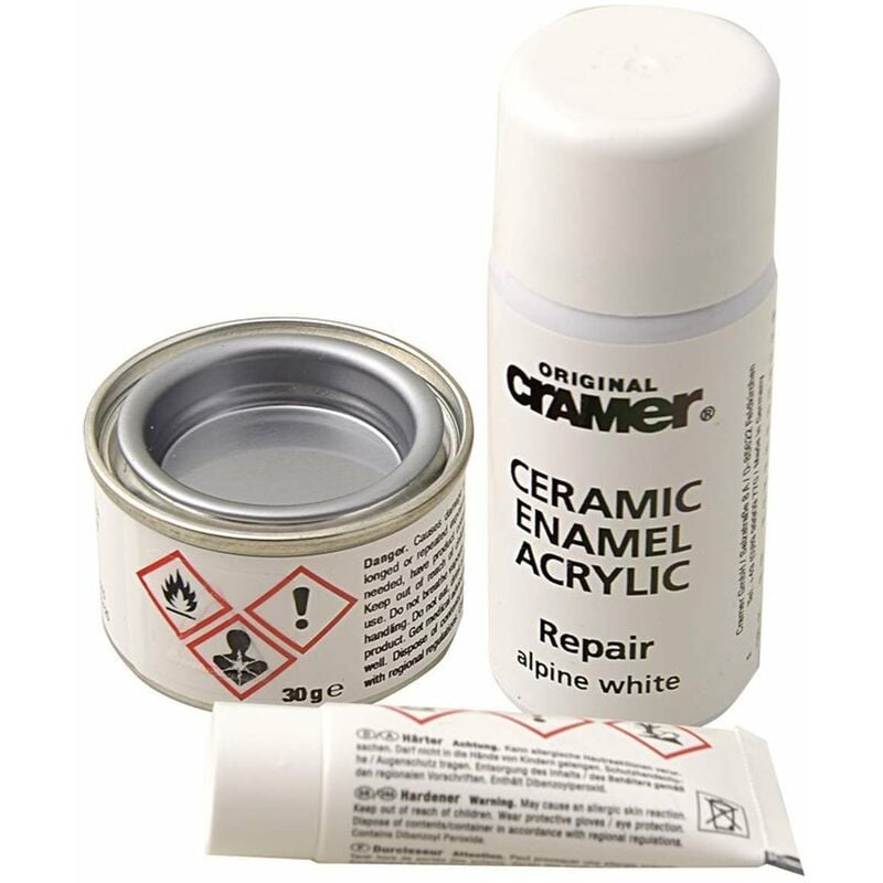 foto del prodotto kit riparazione per ceramica smalto e acrilico 7 utilizzi cramer