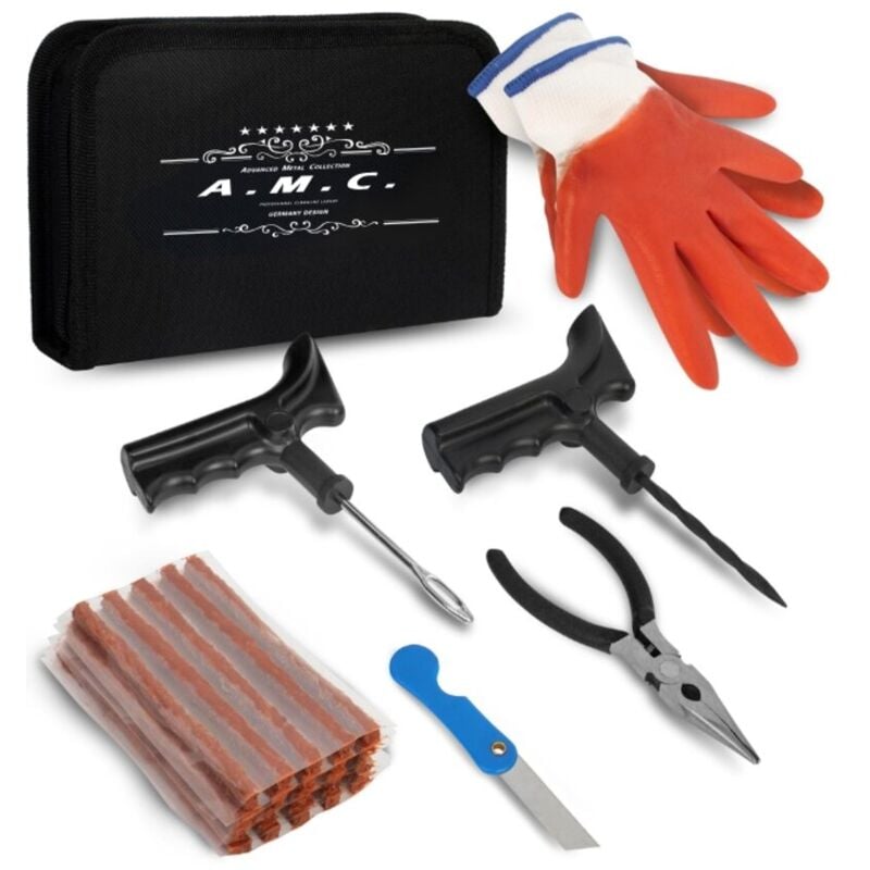 foto del prodotto kit riparazione pneumatici auto 26pcs kit emergenza per ripara gomme auto e moto